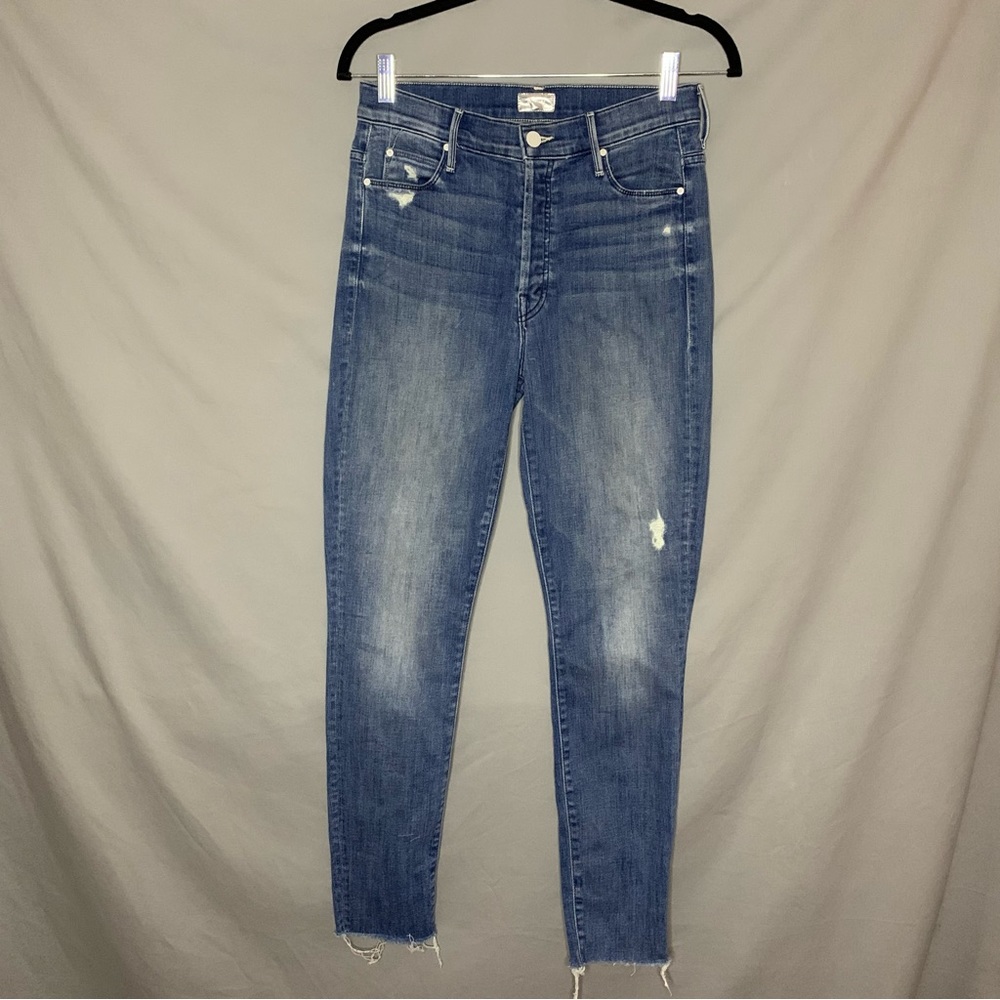 Mother The Stunner Ankle Fray button fly jeans
